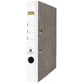 IDENA 303071 - Ordner Wolkenmarmor weiß, DIN A4 schmaler Ordner Aktenordner