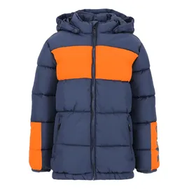 ZigZag Outdoorjacke "Bruno", Kinder, Gr. 116, blau (blau, orange), 100% Nylon, mehrfarbig, normal, ohne Ausschnitt, Jacken Outdoorjacke, mit winddichtem und atmungsaktivem Material