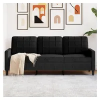 VidaXL 3-Sitzer-Sofa Schwarz 180 cm Samt