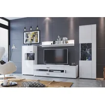 INOSIGN Wohnwand INOSIGN "Henley", weiß (weiß alpin, weiß hochglanz), Kastenmöbel-Sets, Wohnwand, mit Glastüren