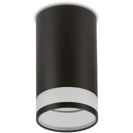 Maclean Brackets Deckenleuchte 1 GU10 rund Aluminium schwarz
