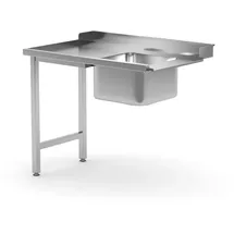 HENDI Zulauftisch für Geschirrspüler, - Silber