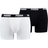 Puma Basic Boxershorts white/black S 2er Pack