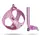 Curli Clasp Vest Hundegeschirr Pink S
