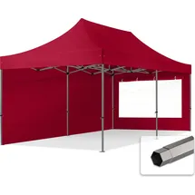 TOOLPORT Faltpavillon 3 x 6 m inkl. 2 Seitenteile Rot