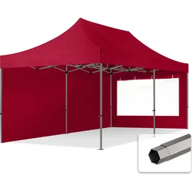 TOOLPORT Faltpavillon 3 x 6 m inkl. 2 Seitenteile Rot
