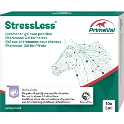PrimeVal Stressless Pheromon-Gel für Pferde - beruhigendes Ergänzungsfuttermittel für Stress-Situationen - 10x 5 ml