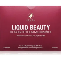Vitactiv Liquid Beauty Kollagen peptide & Hyaluronsäur Beutel schöne Haare, Nägel und Haut 30 St.