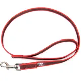 Julius-K9 IDC Color & Gray gumierte Leine, 20 mm x 1,2 m mit Schlaufe, Rot-Grau