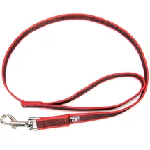 Julius-K9 IDC Color & Gray gumierte Leine, 20 mm x 1,2 m mit Schlaufe, Rot-Grau
