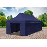 Faltpavillon Faltzelt Pavillon 3x9 Blau Gartenzelt Klappzelt Wasserdicht