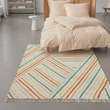 WECON HOME Teppich WECON HOME "Modern Pop", bunt (multi), B:80cm H:5mm L:150cm, Schurwolle, Teppiche, Teppich, handgewebt, robust, strapazierfähig, skandinavisch, Naturfaser