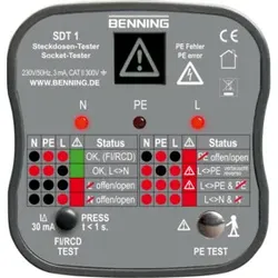 Benning Steckdosentester mit Fingerkontakt BENNING SDT 1