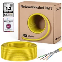 HB-Digital CAT 7 Kabel 50m gelb