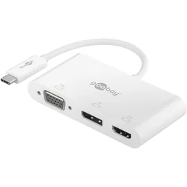 goobay USB-C Multiport-Adapter VGA+DP+HDMI