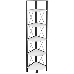 Eckregal , weiß , Maße (cm): B: 34 H: 160