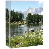 Banjado XXL Medizinschrank Abschliessbar 35x46x15cm Arzneischrank Weiß Aus Metall Mit Motiv Bergidylle