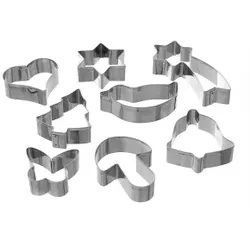 SCHNEIDER Weihnachtsausstecher, Ausstechformen aus Edelstahl, 8-teiliges Set, gemischt