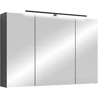 ByLIVING Spiegelschrank SPREE, Breite 90 cm, anthrazit, LED Beleuchtung