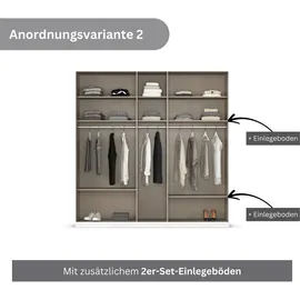 otto home Drehtürenschrank OTTO HOME "Kleiderschrank Kleiderschränke Schrank Garderobe AGORDO mit Glasfront", weiß (alpinweiß, glas kristallweiß), B:226cm H:229cm T:54cm, Holzwerkstoff, Schränke, Drehtürenschrank, durchdachte Innenausstattung, in 7 Breiten und 2