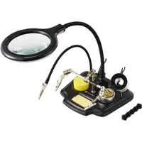 TOOLCRAFT TO-7580322 LED-Lupenleuchte mit 3. Hand Vergrößerungsfaktor=1.75 x, 4 x 100 mm 2021 Energieeffizienzklasse G (A - G)