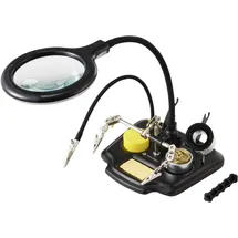 TOOLCRAFT TO-7580322 LED-Lupenleuchte mit 3. Hand Vergrößerungsfaktor=1.75 x, 4 x 100 mm 2021 Energieeffizienzklasse G (A - G)