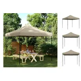 vidaXL Partyzelt Faltbar Pop-Up Taupe 292x292x315 cm