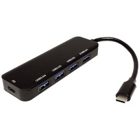 Value 14.99.5038 4 Port USB-Kombi-Hub Schwarz