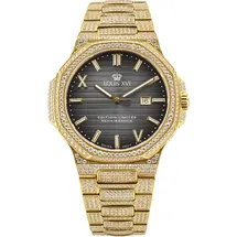 Louis XVI Renaissance Iced Out Edelstahl 40 mm LXVI1602