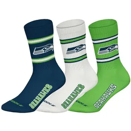 NFL Socken 6er Pack Stretch-NFL 6Pack Crew Socks, bunt|grün 39-42