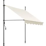 Tectake tectake® Klemmmarkise, mit Handkurbel, höhenverstellbar - 304 cm, einfache Montage
