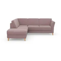 sit&more Ecksofa Visby L-Form, Wahlweise mit Bettfunktion und Stauraum, frei im Raum stellbar rosa
