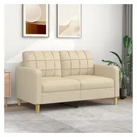 VidaXL 2-Sitzer-Sofa Creme 140 cm Stoff