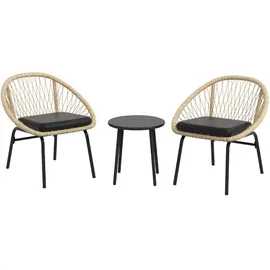 Okwish Gartenmöbel Set 3-tlg. Gelb