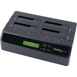 Startech StarTech.com 4-Bay Festplatten Klonstation und Löscher, Selbständiger 1:3 SATA HDD/SSD Kloner/Kopierer, USB 3.0 / eSATA zu SATA Dockingstation, Laufwerk Kopierer und Reinigungs Dock (SATDOCK4U3RE)
