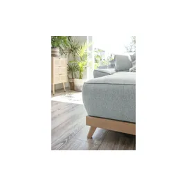 miuform Eckcouch Polyester 4-Sitzer Hellgrau