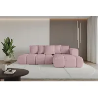altdecor Ecksofa Cord 4-Sitzer Rosa