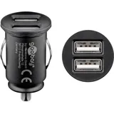 goobay Dual USB-Autoladegerät 12W 2,4A für KFZ Zigarettenanzünder Schwarz