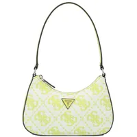 GUESS Ruma Schultertasche 27 cm chartreuse logo