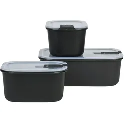 Mepal Frischhaltedosen  Easyclip , schwarz , Glas,Kunststoff