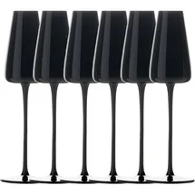 Intirilife Champagner Glas Set 220ml, Weingläser, Schwarz-
