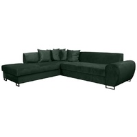 JVmoebel Ecksofa Möbel Sofa Designer Sofa Bettfunktion Bettkasten Schlafsofa Ecksofa, Mit Bettfunktion grün