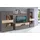 Forte Wohnwand COMO rechts Optik: Grau / Planked Eiche mit LED, Beleuchtung