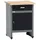 KÜPPER Werkbank Eintürig mit 1 Schublade 84 x 60 x 60 cm Schwarz-Hellgrau