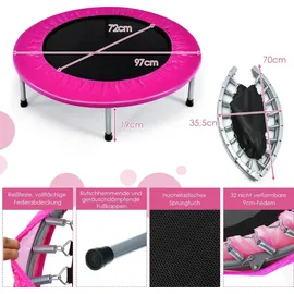 Costway Mini Trampolin 97 cm rosa