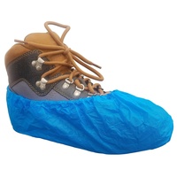 Schuhüberzieher 20x Überziehschuh, Polyethylen, 40μ, geprägt, Farbe: BLAU (Set, 20-St., Überziehschuh) Überziehschuhe Einwegschuhe Überschuhe Schuhüberzieher blau