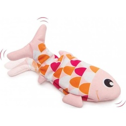 Catit Groovy Fish, Katzenspielzeug, rosa, 25 cm, mit Katzenminze, über USB wiederaufladbar, Katzenspielzeug