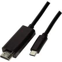 Logilink USB-C auf HDMI Adapterkabel 1,8 m Schwarz