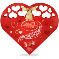 Lindt Lindor Herzpackung, unendlich zartschmelzende Lindor Kugeln Milch in einer hochwertigen Herzpackung, 4er Pack (4 x 112 g)