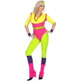 W WIDMANN MILANO Party Fashion - Kostüm 80er Jahre Aerobic Trainerin, Sportler, neon, Bad Taste Outfit